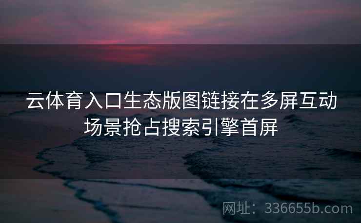 云体育入口生态版图链接在多屏互动场景抢占搜索引擎首屏