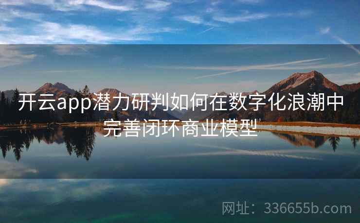 开云app潜力研判如何在数字化浪潮中完善闭环商业模型