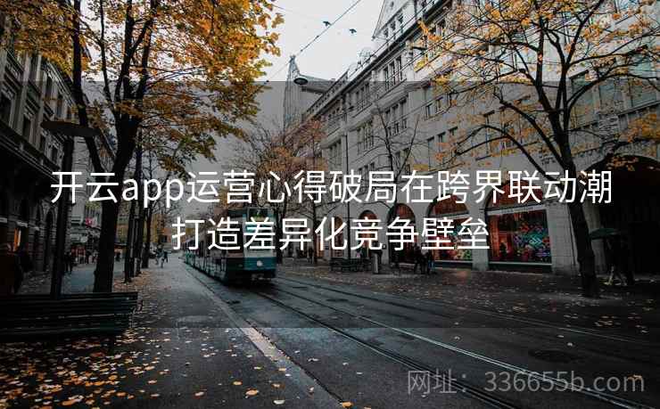 开云app运营心得破局在跨界联动潮打造差异化竞争壁垒