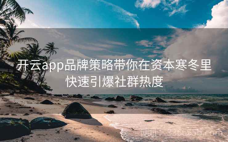 开云app品牌策略带你在资本寒冬里快速引爆社群热度